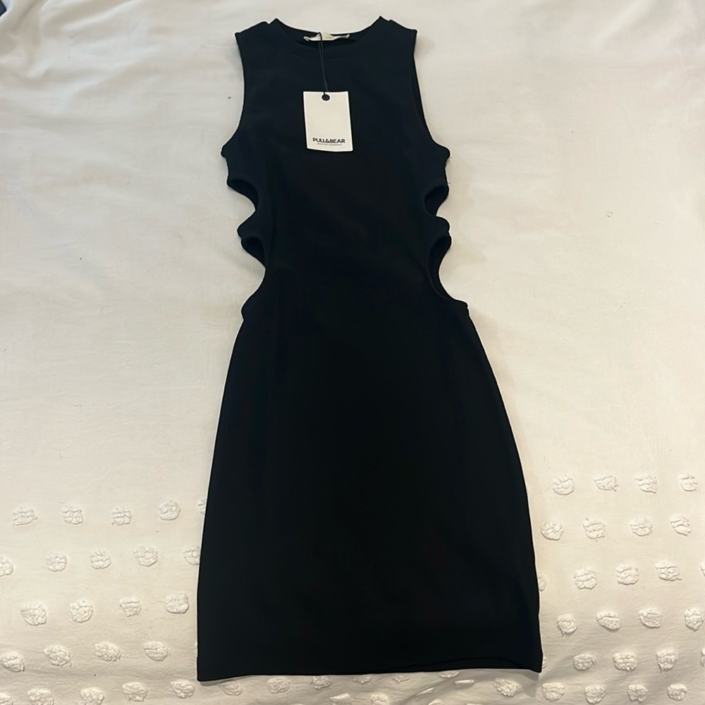 Pull&Bear Tight black dress with cut outs on the sides